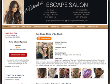 Tablet Screenshot of escapehairsalon.com